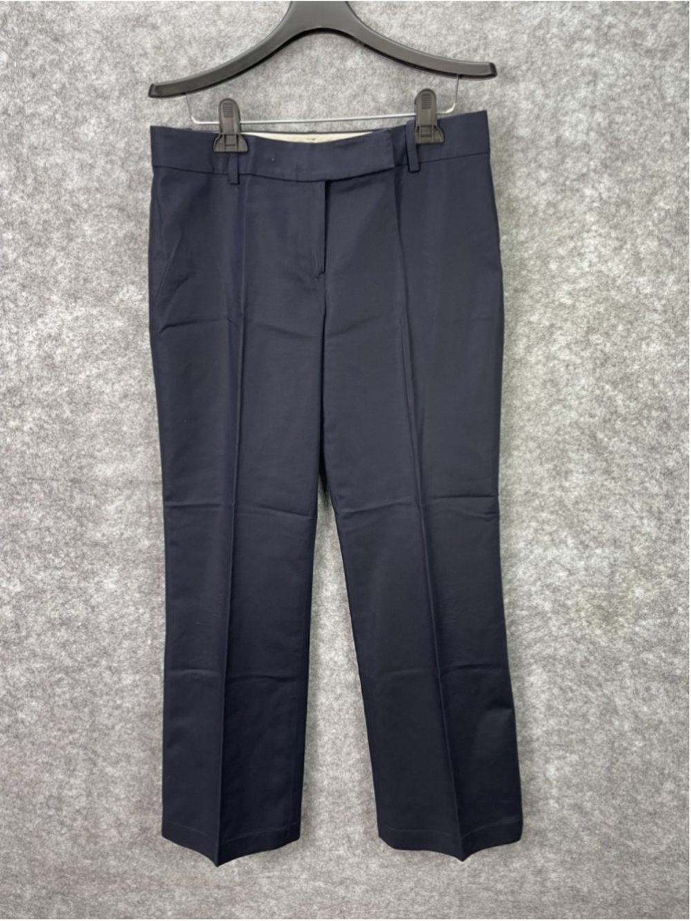 Ann Taylor LOFT Ann Chino Pants sz 4 Navy Blue Flat Front Straight Leg Casual